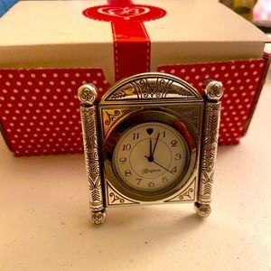 New Brighton Silver Desert Passage Mini Clock Silver